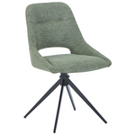 Καρέκλα Περιστρεφόμενη Luciano i Pakoworld σε Πράσινο Ύφασμα-Πόδι Μεταλλικό Μαύρο 52.5x54x85εκ