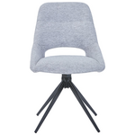 Καρέκλα Περιστρεφόμενη Luciano i Pakoworld σε Γκρι Ύφασμα-Πόδι Μεταλλικό Μαύρο 52.5x54x85εκ