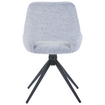 Καρέκλα Περιστρεφόμενη Luciano i Pakoworld σε Γκρι Ύφασμα-Πόδι Μεταλλικό Μαύρο 52.5x54x85εκ