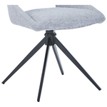 Καρέκλα Περιστρεφόμενη Luciano i Pakoworld σε Γκρι Ύφασμα-Πόδι Μεταλλικό Μαύρο 52.5x54x85εκ