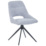 Καρέκλα Περιστρεφόμενη Luciano i Pakoworld σε Γκρι Ύφασμα-Πόδι Μεταλλικό Μαύρο 52.5x54x85εκ