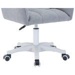 Πολυθρόνα Περιστρεφόμενη Givole Pakoworld σε Γκρι Μπουκλέ Ύφασμα 50x35x79εκ