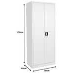 Μεταλλική Ντουλάπα Ugren i Pakoworld σε Απόχρωση Ανοιχτό Γκρι 70x40x170εκ