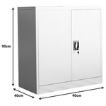 Μεταλλικό Ντουλάπι Armon i Pakoworld σε Απόχρωση Ανοιχτό Γκρι 90x40x90εκ