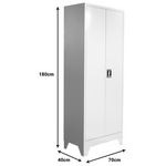 Μεταλλική Ντουλάπα Ugren i Pakoworld σε Απόχρωση Ανοιχτό Γκρι 70x40x180εκ