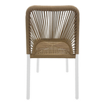 Καρέκλα Αλουμινίου Norture Pakoworld Στοιβαζόμενη Λευκός Σκελετός-Φυσικό Rattan 45x63x82εκ