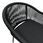 Πολυθρόνα Αλουμινίου Legana Pakoworld Στοιβαζόμενη Ανθρακί Σκελετός- Rattan 56x66x82εκ