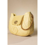 Οβάλ Τσάντα Ώμου με Καπάκι με Κλειδαριά και Αλυσίδα