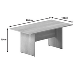 Τραπέζι Συνεδριάσεων Amazon Pakoworld σε oak Απόχρωση 200x100x75εκ