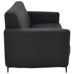 Καναπές Διθέσιος Sidica i Pakoworld pu σε Μαύρη Απόχρωση 135x78x83εκ