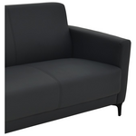 Καναπές Διθέσιος Sidica i Pakoworld pu σε Μαύρη Απόχρωση 135x78x83εκ