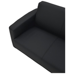 Καναπές Διθέσιος Sidica i Pakoworld pu σε Μαύρη Απόχρωση 135x78x83εκ