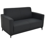 Καναπές Διθέσιος Sidica i Pakoworld pu σε Μαύρη Απόχρωση 135x78x83εκ