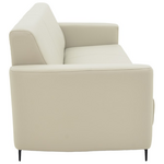 Καναπές Τριθέσιος Sidica Pakoworld pu σε Μπεζ Απόχρωση 185x82x81εκ