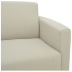 Καναπές Τριθέσιος Sidica Pakoworld pu σε Μπεζ Απόχρωση 185x82x81εκ