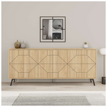 Μπουφές Bufel Pakoworld σε Φυσική Απόχρωση 181x35x77.4εκ