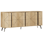 Μπουφές Bufel Pakoworld σε Φυσική Απόχρωση 181x35x77.4εκ