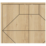 Μπουφές Bufel Pakoworld σε Φυσική Απόχρωση 181x35x77.4εκ