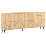 Μπουφές Bufel Pakoworld σε Φυσική Απόχρωση 181x35x77.4εκ