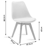 Τραπεζαρία Julita-Gaston σετ 3τεμ Pakoworld mdf και Ξύλο Οξιάς σε Γκρι-Λευκή-Φυσική Απόχρωση Φ80x73εκ