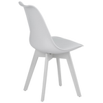 Καρέκλα Gaston i Pakoworld pp-pu σε Λευκή Απόχρωση 53.5x48.5x81,5εκ