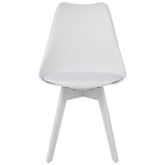 Καρέκλα Gaston i Pakoworld pp-pu σε Λευκή Απόχρωση 53.5x48.5x81,5εκ