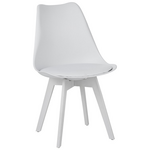 Καρέκλα Gaston i Pakoworld pp-pu σε Λευκή Απόχρωση 53.5x48.5x81,5εκ