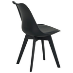 Καρέκλα Gaston i Pakoworld pp-pu σε Μαύρη Απόχρωση 53.5x48.5x81,5εκ