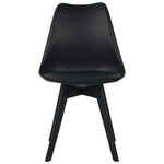 Καρέκλα Gaston i Pakoworld pp-pu σε Μαύρη Απόχρωση 53.5x48.5x81,5εκ