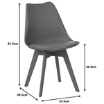 Καρέκλα Gaston i Pakoworld pp-pu σε Μαύρη Απόχρωση 53.5x48.5x81,5εκ