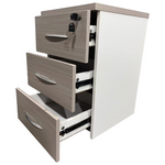 Συρταριέρα Γραφείου Τροχήλατη Armadi Pakoworld σε Γκρι-Λευκή Απόχρωση 40x40x55εκ