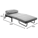 Πολυθρόνα-Κρεβάτι Fancy Pakoworld Βελούδο Ύφασμα σε Σιέλ Απόχρωση κα Πόδι Μαύρο Μέταλλο 95x98x70εκ