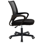 Καρέκλα Γραφείου Berto ii Pakoworld με Ύφασμα Mesh σε Μαύρη Απόχρωση 57.5x54.5x81-91εκ