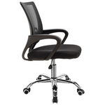 Καρέκλα Γραφείου Berto ii Pakoworld Recline με Ύφασμα Mesh σε Μαύρη Απόχρωση 57.5x54.5x81-91εκ