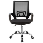 Καρέκλα Γραφείου Berto ii Pakoworld Recline με Ύφασμα Mesh σε Μαύρη Απόχρωση 57.5x54.5x81-91εκ