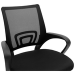 Καρέκλα Γραφείου Berto ii Pakoworld Recline με Ύφασμα Mesh σε Μαύρη Απόχρωση 57.5x54.5x81-91εκ