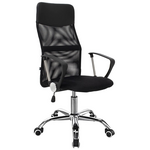 Καρέκλα Γραφείου Joel ii Pakoworld με Ύφασμα Mesh σε Μαύρη Απόχρωση 75x53x115-125εκ