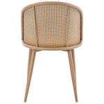 Καρέκλα Riccardo Pakoworld Φυσικό pe Rattan-Μπεζ Ύφασμα-Φυσικό Μέταλλο 56x52x82εκ