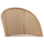 Καρέκλα Riccardo Pakoworld Φυσικό pe Rattan-Μπεζ Ύφασμα-Φυσικό Μέταλλο 56x52x82εκ