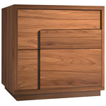 Κομοδίνο Inget Pakoworld mdf σε Καρυδί Απόχρωση 50x40x48εκ