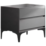 Κομοδίνο Lamesa Pakoworld mdf σε Ανρθρακί Απόχρωση με Μαύρα Μεταλλικά Πόδια 50x40x48εκ