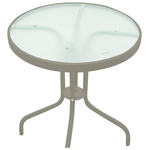 Τραπέζι Watson Pakoworld Μέταλλο Σαμπανιζέ-Γυαλί Φ60x70εκ