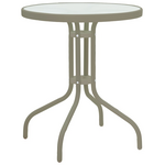 Τραπέζι Watson Pakoworld Μέταλλο Σαμπανιζέ-Γυαλί Φ60x70εκ