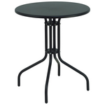 Τραπέζι Vergo Pakoworld Ανθρακί Μέταλλο Φ60x70εκ