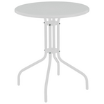 Τραπέζι Vergo Pakoworld Λευκό Μέταλλο Φ60x70εκ