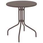 Τραπέζι Vergo Pakoworld Καφέ Μέταλλο Φ60x70εκ