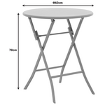 Τραπέζι Albero Pakoworld Πτυσσόμενο Μέταλλο σε Σαμπανιζέ Απόχρωση Φ60x70εκ