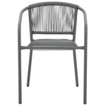 Πολυθρόνα Lindaria Pakoworld Στοιβαζόμενη Μέταλλο-pe Rattan σε Ανθρακί Απόχρωση 54x63x74εκ