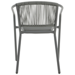 Πολυθρόνα Lindaria Pakoworld Στοιβαζόμενη Μέταλλο-pe Rattan σε Ανθρακί Απόχρωση 54x63x74εκ