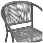 Πολυθρόνα Lindaria Pakoworld Στοιβαζόμενη Μέταλλο-pe Rattan σε Ανθρακί Απόχρωση 54x63x74εκ